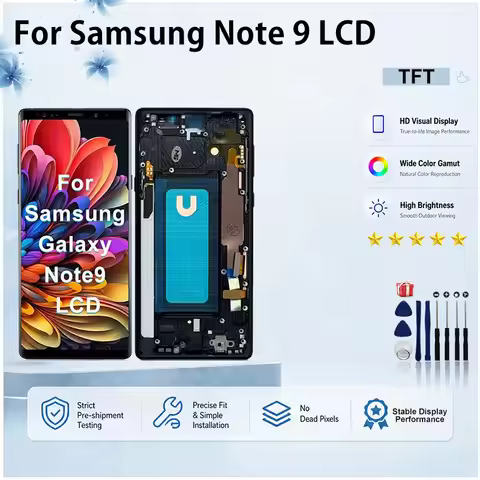 TFT Screen For Samsung Galaxy Note 9 LCD Touch Screen Digitizer Assembly For Galaxy Note 9 LCD SM-N9