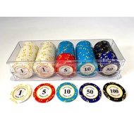 Singapore Mahjong Chips Set with Acrylic Casing