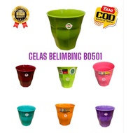 (1 Pcs) Starfruit Glass 280 ML - Melamine Golden Dragon B0501