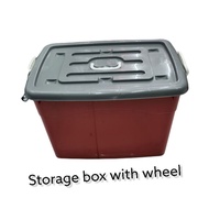 40/65/95/186Liter plastic storage box with wheel/multifunction storage box