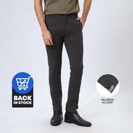 EDWIN JEANS - Men's Slim Fit Chinos Long Pants FERANDO DARK GREY Men's Selvedge Accent Chino Pants