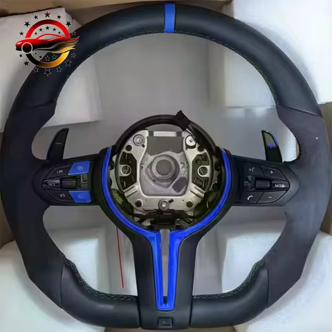 Flat Bottom leather M Sport Steering Wheel For BMW F25 F26 F30 F34 M3 F10 F11F8 F44 F40 M4 F82 M5 F9