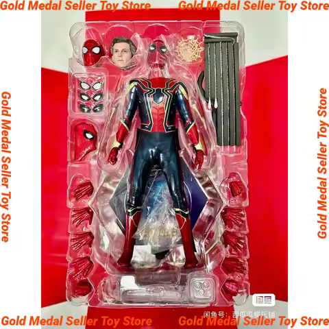 Hot Toys Ht 1/6 Mms542 Mms482 Hero Expedition Red And Black Spider Man Upgrade Suit Avengers Infinit