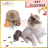 【Pet Straw Hat Summer】Hat For Cat | Summer Hat | Puppy Hat | Hat Photography | Cat Accessories| | Pe
