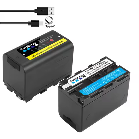 6800mAh USB Output NP-F770 NP-F750 NP F770 np f750 Battery For Sony NP-F330 NP-F530 NP-F570 NP-F730 