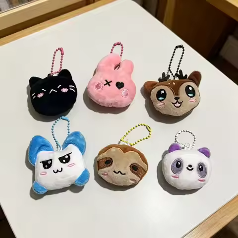 Kpop Baby Monster Inspired Plush Keychain Cute Animal Keyring Key Holder RAMI AHYEON RORA ASA Bag Ac