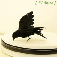 [ IN STOCK ] Fake Crow Durable Black Bird Deter Miniatures Festival Decor DIY Crow Statue