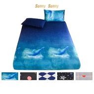 SunnySunny New Popular Cute Designs Fitted Bedsheet Single Super Single Queen King  Size Skin Friendly Cotton Mattress Dust Cover