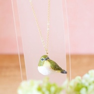 和紙飾品 項鍊 綠繡眼 野鳥 鳥類