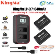 KingMa Camera Battery LP-E17 and LCD Dual Charger Set for Canon EOS R50 R10 R8 850D 200D 750D 760D 800D 77D EOS RP