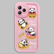 Casing hp for Infinix Hot 40 Hot 40 Pro Hot 40I Tecno Spark 20 Pro Plus Case Panda Swimming CuteYANG