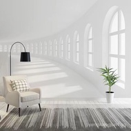 3D 3D Visual Extension Wallpaper Simple Modern Living Room Sofa TV Background Wall Wallpaper Live St