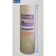 REMAX 3/4'' X 3/4'' X 3FT X 80FT 17(BWG) GALVANIZED WELDED WIRE MESH 20-RW113