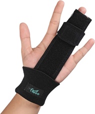 ▶$1 Shop Coupon◀  2 Finger Splint Trigger Finger Splint, Adjustable Two Finger Splint Full Hand and