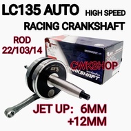 LEO CRANKSHAFT LC135 4S RACING CRANKSHAFT JET 4.65MM JET ROD 6MM LEO CRANKSHAFT