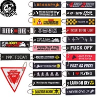Novelty Keychain Launch Key Chain Bijoux Keychains for Motorcycles and Cars Key Tag New Embroidery K