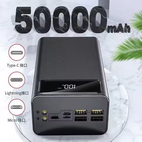 Power Bank 30000mah 40000mAh 50000mah PowerBanks Battery Digital Display for Iphone Samsung Huawei X