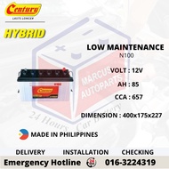 CENTURY HYBRID N100 LOW MAINTENANCE AUTOMOTIVE CAR BATTERY