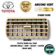 Toyota Unser All Year Rear • Belakang • Aircond Grille • Vent • Louver • Outlet (Brown / Grey) (1Pcs