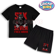 Anomali Six Seven Scp 67 Roblox Kids Set Free Name Anomali Scp Six Seven 67 Kids T-Shirt Pants Set A