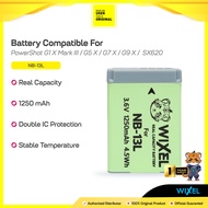 WIXEL Baterai Kamera NB-13L for Canon PowerShot G1X Mark III / G5X / G7X / G7X Mark II / G9X / G9X M