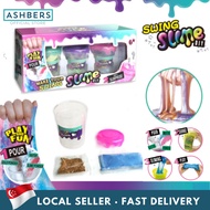 DIY Crystal Slime Kit with glitter, Slime Supplies for Kids Crafts, Squeeze Stress Relief Toy Ages 3+. Box Gift Set