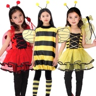 Ladybug Bee Performance Costume Butterfly Wings Set Flower Fairy Little Girl Performance Costume