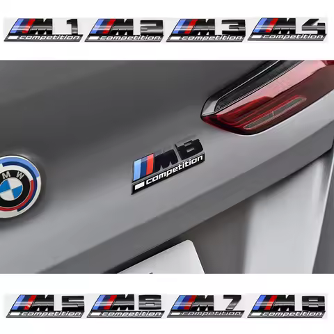3D Logo Sticker BMW M Sport Tri-Color Emblem Badge Waterproof Fender Trunk Accessories For M1 M2 M3 