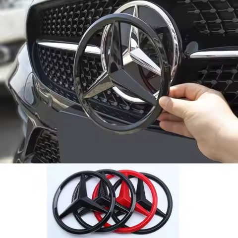 18.8cm Car Front Grille Large Badge Decal for Mercedes Benz GLA GLB AMG GLS G C E GLE GLB A AMG Cove