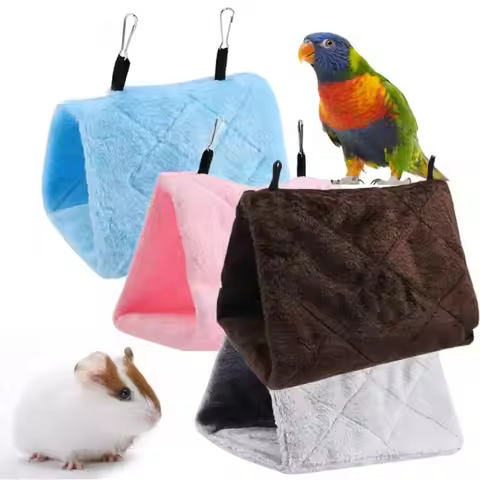 Hot Sales Pet Bird Bed Parrot Parakeet Budgie Warm Hammock Cage Hut Tent Bed Hanging Cave