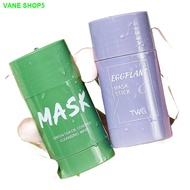 new๑ ₪TWG Green Tea Eggplant Solid Mud Mask Deep Cleansing Moisturizing Oil Control and Acne Removal Mask