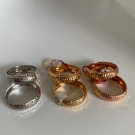 Cincin emas asli kadar 700 dan 750 UBS 3 warna