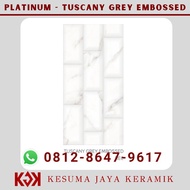 Keramik Dinding 30X60 Platinum Tuscany Grey Timbul