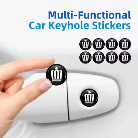 4pcs Car Handle Door Keyhole Lock Core Protective Cover Stickers For Toyota Crown Corolla YARIS L Au
