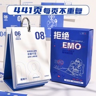 2024 Rejects EMO New Gift Edition Taiwan Calendar Inspirational Gift Desktop Gift Countdow2024 Refuse EMO New Year Edition Desk Calendar Inspirational Creative Desktop Decoration Middle School Entrance Examination Countdown Plan Book 1.20