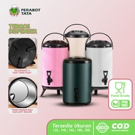 TERMOS Stainless Steel Thermos Dispenser Hot Water 12L 14L 16L 18L 20L Milk Tea Bucket Multipurpose 