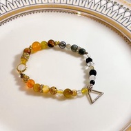 【維納斯的誕生】黃玉髓 白水晶 白玉髓 拉長石 鷹眼石 水晶手鍊