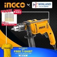 INGCO Tools Impact Drill 680W w/ Variable Speed &amp; Hammer Function Barena ID68016P w/ FREE 20 pcs Dri