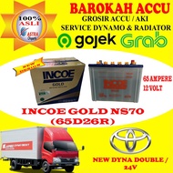 AKI MOBIL TOYOTA NEW DYNA DOUBLE INCOE GOLD NS70 / 65D26R , 65AH