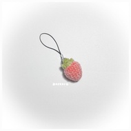 Strawberry crochet keychain | Strawberry crochet phone charm | Amigurumi keychain | Handmade gift id