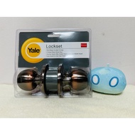[YALE] Lockset Solid Brass Tumbler Cylinder 3 Nickel Plated Brass Keys VCA5227 US11 Backset 60mm