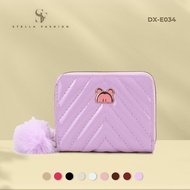 STELLA Short Wallet For Woman Korean Cute Coin Purse Bear Sticker Beautiful Card Holder DX-E034