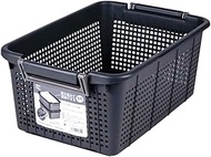 Fudogiken F26603 Stackable Storage Basket, M, Dark Gray, Same Size, MS Size, Stackable Width 11.0 x 