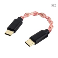 NEX HiFi Earphone Amplifier USB Type C to Type C Headphone Cord Car Auxiliary Cable Signal Transmiss