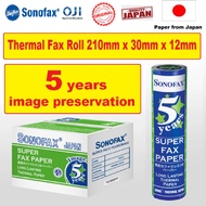 SONOFAX Thermal Fax Paper Roll Full Length (210mm x 30M x 12mm) for Fax Machine