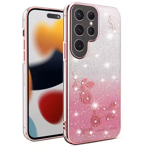 Bling Gradient Eternal Flower Diamond Phone Case for Samsung Galaxy Note 20 Ultra 10 9 8 S10 S9 S8 P