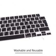 1 ชิ้น แผ่นหุ้มคีย์บอร์ดภาษาต่างประเทศสีดำสำหรับ MacBook Air 13.6"/15.3" (M5 M4 M3 M2 M1, A2681/A294