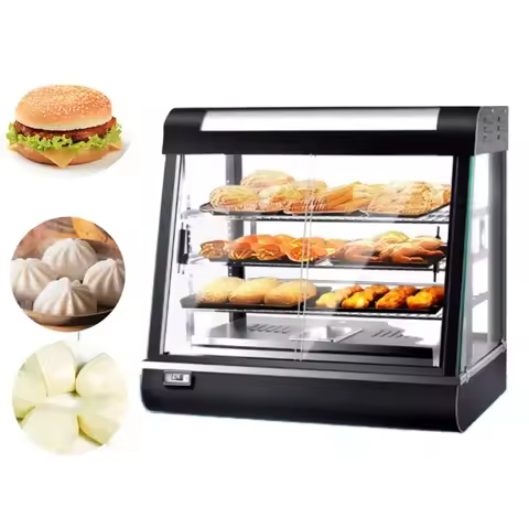 Catering equipment hot food display warmer / warming showcase / fried chicken warmer