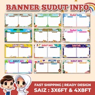 BANNER SUDUT MATA PELAJARAN / KELAS CERIA / SEKOLAH CERIA / PAPAN KENYATAAN / SUDUT INFO / KECERIAAN