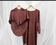 SET KHIMAR ( JUBAH FREE KHIMAR ) MATERIAL CY - IRONLESS